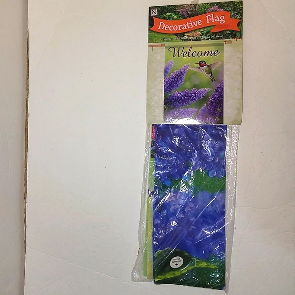 Nicole Welcome Hummingbird Flag 28 x 40 New